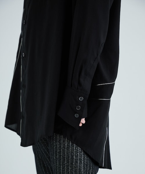 sulvam（サルバム）の「Silver line over shirt（その他・メンズ・WHITE/BLACK・S）」の8枚目の写真
