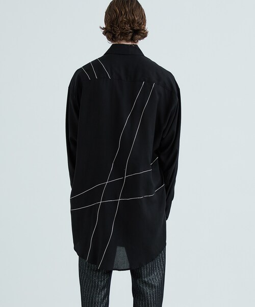 sulvam（サルバム）の「Silver line over shirt（その他・メンズ・WHITE/BLACK・S）」の6枚目の写真