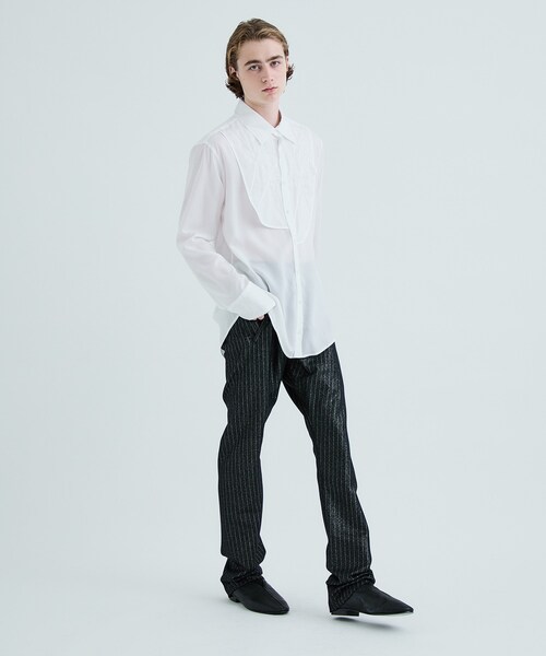 sulvam（サルバム）の「Silver line stand collar shirt（その他・メンズ・WHITE/BLACK・S/M）」の11枚目の写真