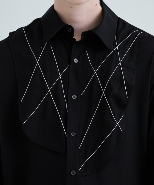 sulvam（サルバム）の「Silver line stand collar shirt（その他・メンズ・WHITE/BLACK・S/M）」の7枚目の写真
