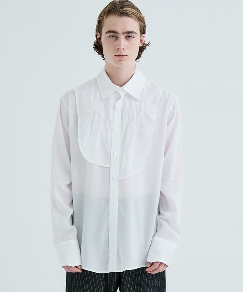 sulvam（サルバム）の「Silver line stand collar shirt（その他・メンズ・WHITE/BLACK・S/M）」の13枚目の写真