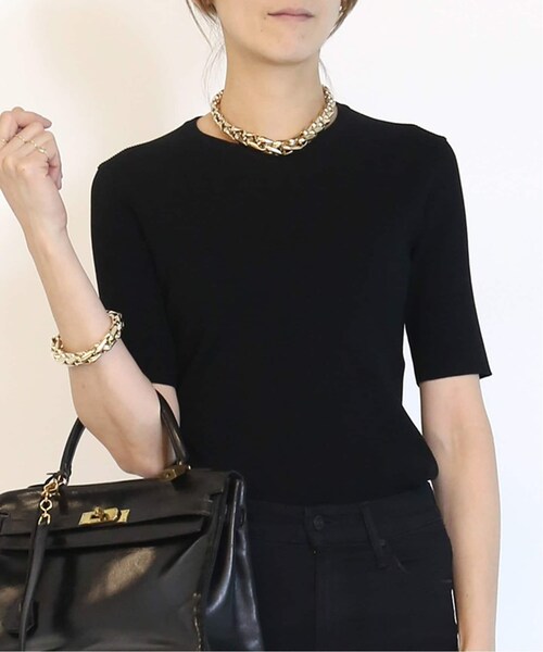 美品♡ ミューズ ドゥーズィエムクラス Diner B リブニット Tシャツ MUSE de Deuxieme classe(ミューズデドゥーズィエムクラス)の