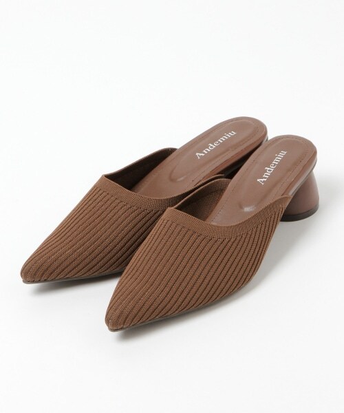 Andemiu(アンデミュウ)の「ニットミュール(シューズ・レディース・ブラック19/ブラウン50/アイボリー52・S(22.5cm)/M(23.5cm)/L(24.5cm))」の14枚目の写真