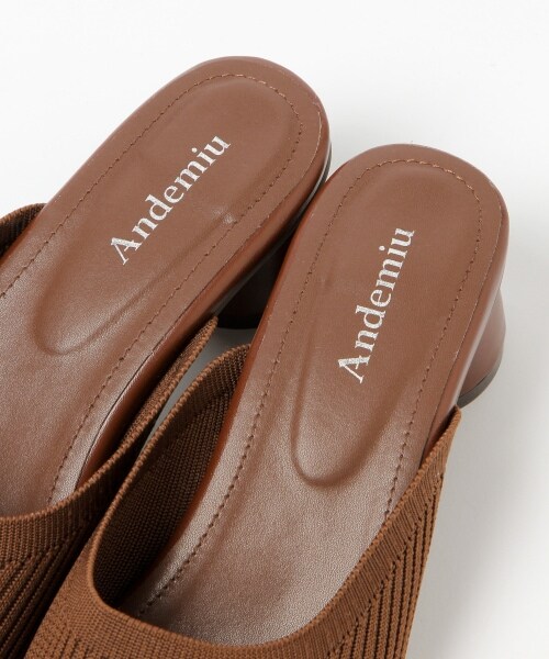 Andemiu(アンデミュウ)の「ニットミュール(シューズ・レディース・ブラック19/ブラウン50/アイボリー52・S(22.5cm)/M(23.5cm)/L(24.5cm))」の21枚目の写真