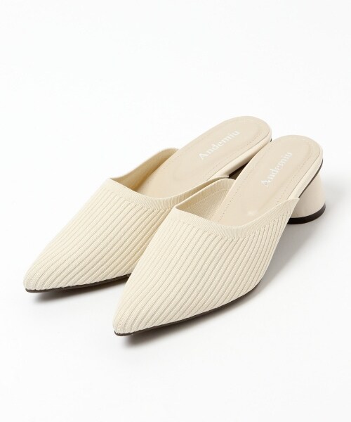 Andemiu(アンデミュウ)の「ニットミュール(シューズ・レディース・ブラック19/ブラウン50/アイボリー52・S(22.5cm)/M(23.5cm)/L(24.5cm))」の13枚目の写真