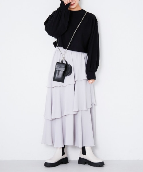 Heather（ヘザー）の「マルチチェーンショルダー（バッグ・アイボリー/ブラック・ONESIZE）」の5枚目の写真