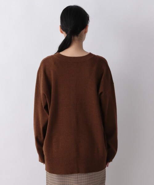 LOWRYS FARM（ローリーズファーム）の「ウスモチモチクルーミドルカーディガン（トップス・アイボリー/ブラック/ダークブラウン/ブルー・フリーサイズ）」の8枚目の写真