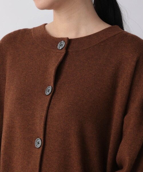 LOWRYS FARM（ローリーズファーム）の「ウスモチモチクルーミドルカーディガン（トップス・アイボリー/ブラック/ダークブラウン/ブルー・フリーサイズ）」の10枚目の写真