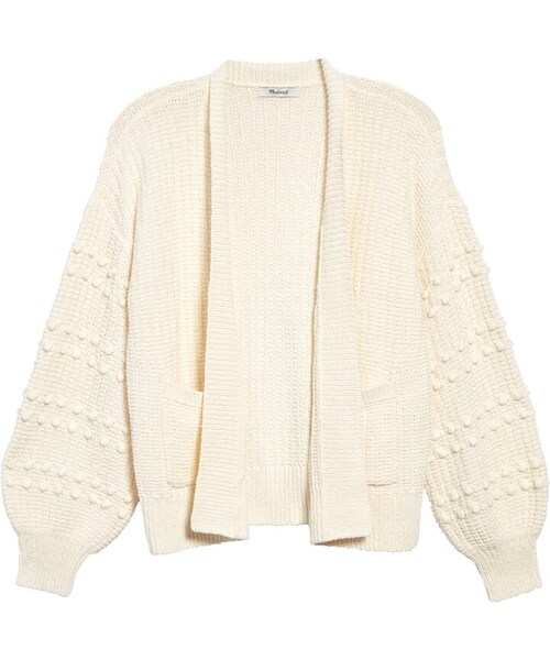 madewell(メイドウェル)の「Bobble Cardigan Sweater(ニット/セーター・レディース・Green/Ivory・Xx-small/Xx-large)」の2枚目の写真