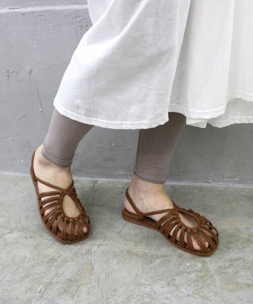 Sheson(シーズン)の「コットンリネンレギンス(レギンス/スパッツ・レディース・ホワイト/グレー/ブラウン/ブラック・F)」の3枚目の写真