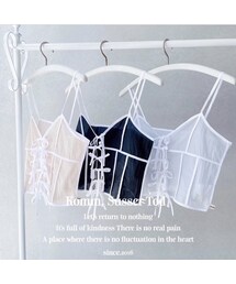 lilLilly | 【pain】シアーナイロンリボンキャミソール(トップス)