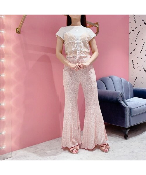 lilLilly（リルリリー）の「【pain】シアーナイロンリボンキャミソール（トップス・レディース・PINK/BLUE/BLACK）」の10枚目の写真