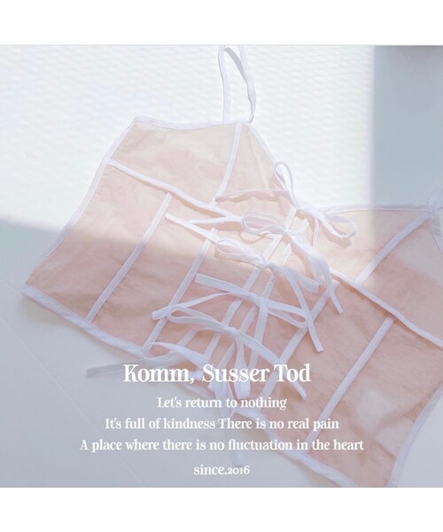 lilLilly（リルリリー）の「【pain】シアーナイロンリボンキャミソール（トップス・レディース・PINK/BLUE/BLACK）」の17枚目の写真