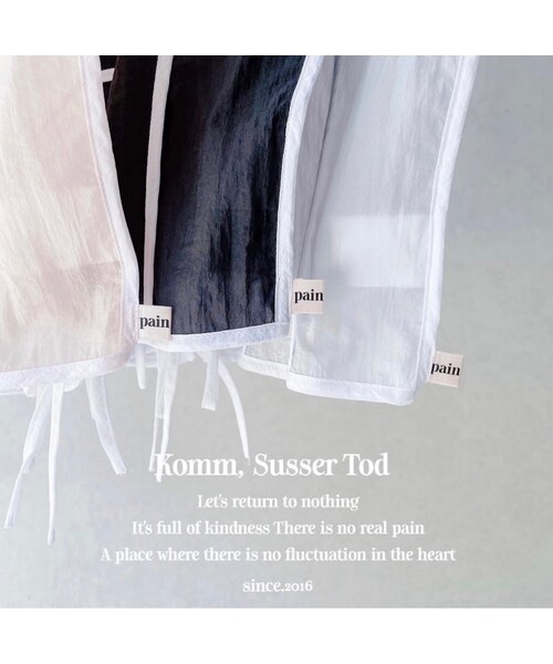 lilLilly（リルリリー）の「【pain】シアーナイロンリボンキャミソール（トップス・レディース・PINK/BLUE/BLACK）」の14枚目の写真