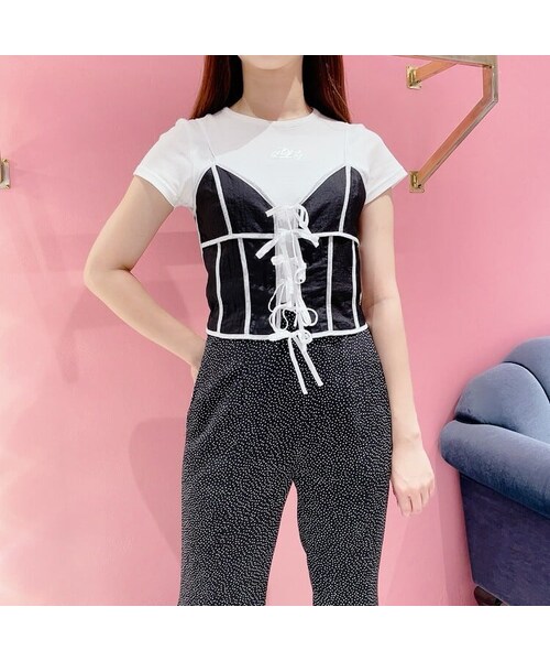 lilLilly（リルリリー）の「【pain】シアーナイロンリボンキャミソール（トップス・レディース・PINK/BLUE/BLACK）」の8枚目の写真