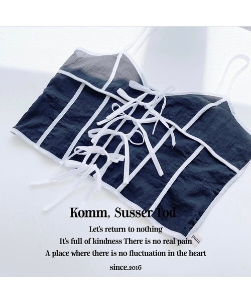 lilLilly（リルリリー）の「【pain】シアーナイロンリボンキャミソール（トップス・レディース・PINK/BLUE/BLACK）」の15枚目の写真