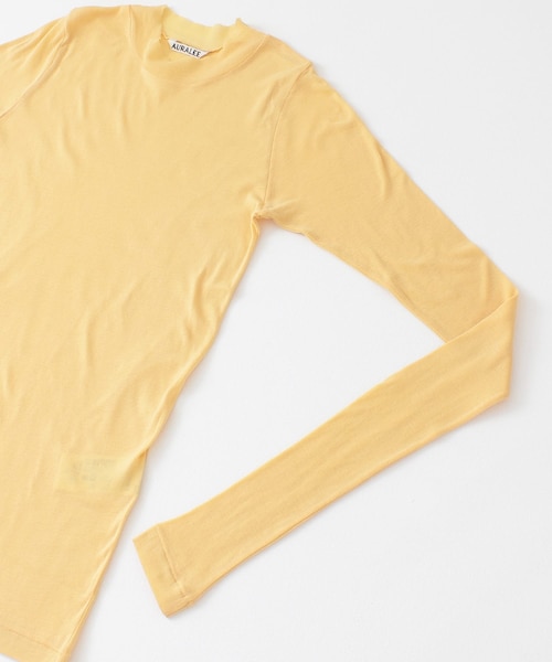 AURALEE（オーラリー）の「AURALEE HIGHGAUGE SHEER RIB LONG-SLEEVE T-SHIRTS（その他・レディース・BLACK/YELLOW/BEIGE・1）」の7枚目の写真