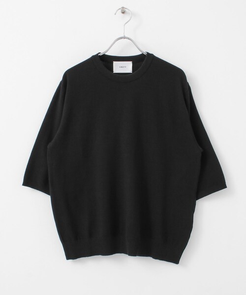 unify(ユニファイ)の「UNIFY Cotton Silk Knit T-shirts(その他・レディース・OFF WHITE/BROWN/BLACK・one)」の2枚目の写真