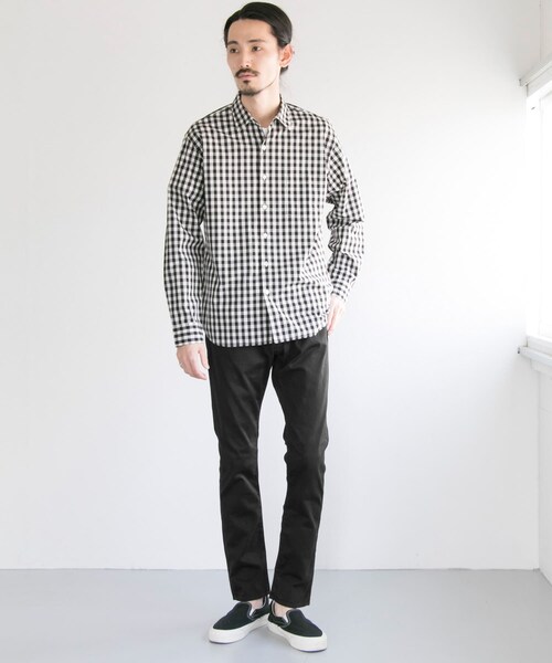 japan made slim trousers