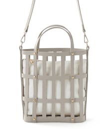 GRL | 2Wayポーチ付きレザーカットカゴバッグトカゴバッグ(ショルダーバッグ)