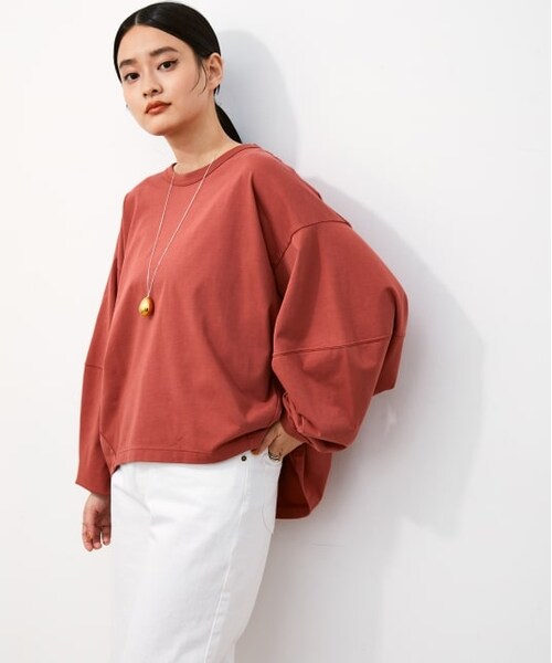 ADAM ET ROPE'（アダムエロペ）の「コクーンプルオーバー（トップス・レディース・ホワイト/ホワイト系3/レンガ・F）」の3枚目の写真