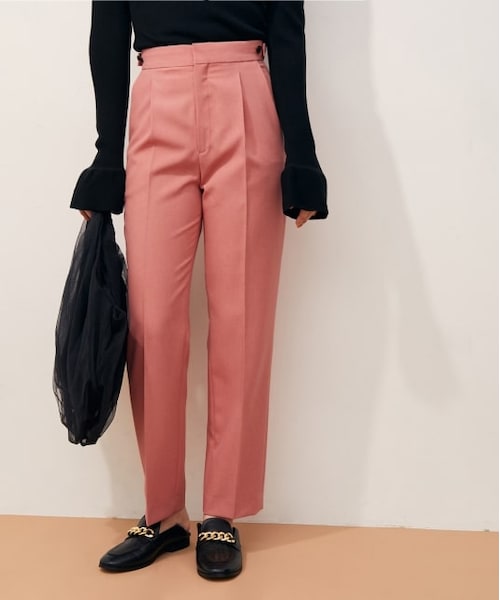 ADAM ET ROPE'(アダムエロペ)の「スリムスラックス(パンツ・レディース・ダークブラウン/ピンク/ブラック・38/36/34)」の3枚目の写真