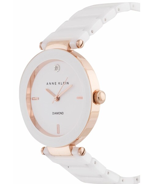 ANNE KLEIN（アンクライン）の「White AK-1018RGWT Diamond Ceramic Strap Watch（）」 - WEAR