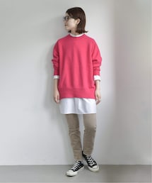 Spick & Span コーデュロイミッドライズミニフレアスリムパンツ