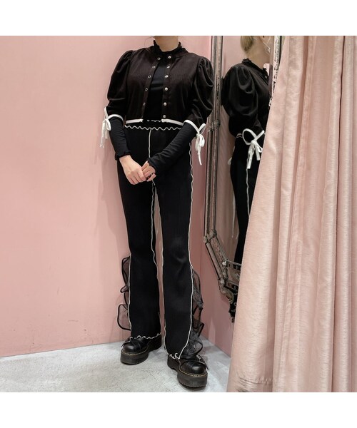 lilLilly(リルリリー)の「マルチリボンカーディガン(トップス・レディース・WHITE/PINK/RED/BLACK)」の7枚目の写真