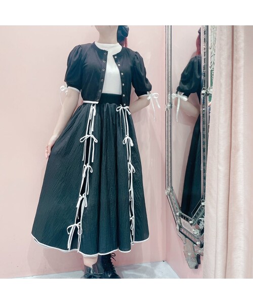 lilLilly(リルリリー)の「マルチリボンカーディガン(トップス・レディース・WHITE/PINK/RED/BLACK)」の18枚目の写真