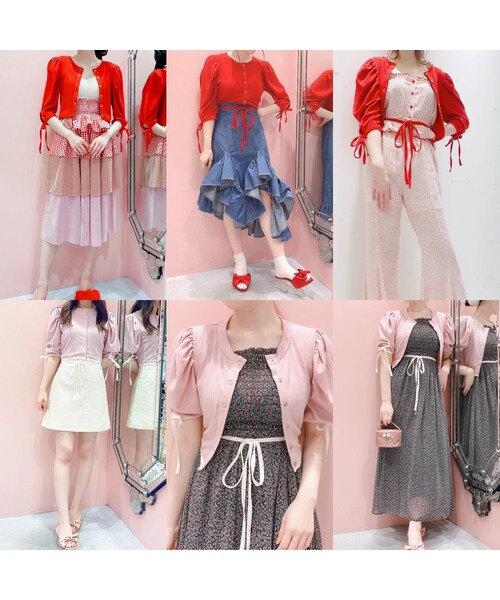 lilLilly(リルリリー)の「マルチリボンカーディガン(トップス・レディース・WHITE/PINK/RED/BLACK)」の9枚目の写真