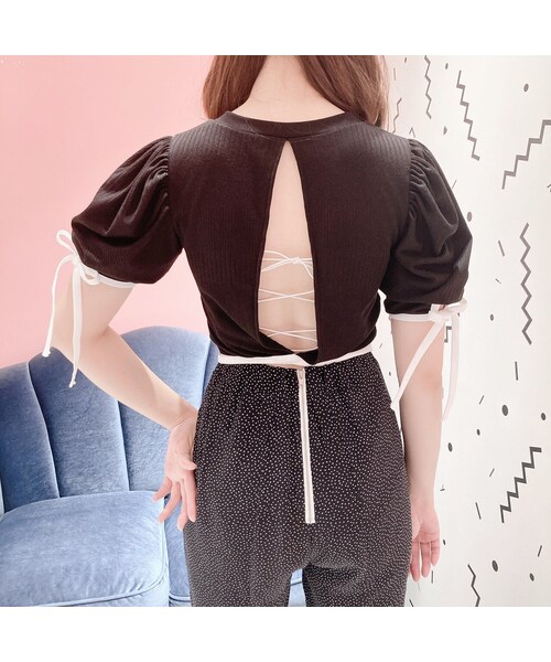 lilLilly(リルリリー)の「マルチリボンカーディガン(トップス・レディース・WHITE/PINK/RED/BLACK)」の4枚目の写真