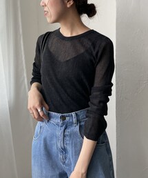 CAPRICIEUX LE'MAGE | シアーリブプルオーバー(ニット/セーター)