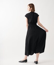 un dix cors | 《予約》【スタイルアップが嬉しい】リネンライクシャーリングハイネックワンピース(ワンピース)