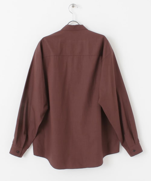 AURALEE(オーラリー)の「AURALEE WASHED FINX TWILL BIG SHIRTS(その他・メンズ・BURGUNDY/IVORY/LIGHT BLUE・3/4)」の11枚目の写真