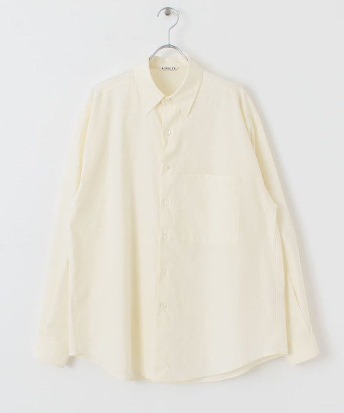 AURALEE(オーラリー)の「AURALEE WASHED FINX TWILL BIG SHIRTS(その他・メンズ・BURGUNDY/IVORY/LIGHT BLUE・3/4)」の7枚目の写真