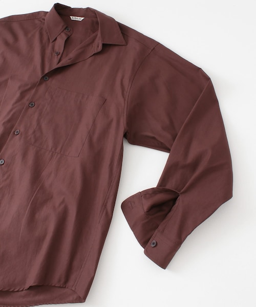 AURALEE(オーラリー)の「AURALEE WASHED FINX TWILL BIG SHIRTS(その他・メンズ・BURGUNDY/IVORY/LIGHT BLUE・3/4)」の10枚目の写真