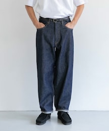 AURALEE HARD TWIST DENIM WIDE PANTS