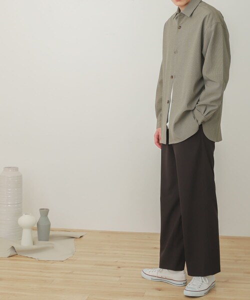 SENSE OF PLACE by URBAN RESEARCH（センスオブプレイスバイアーバンリサーチ）の「【Sサイズ/WEB・一部店舗限定】ワイドスラックス（その他・メンズ・GRAY/BROWN/BLACK/GREIGE・S/M/L）」の16枚目の写真