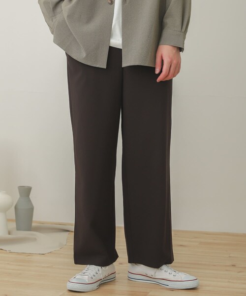 SENSE OF PLACE by URBAN RESEARCH（センスオブプレイスバイアーバンリサーチ）の「【Sサイズ/WEB・一部店舗限定】ワイドスラックス（その他・メンズ・GRAY/BROWN/BLACK/GREIGE・S/M/L）」の9枚目の写真