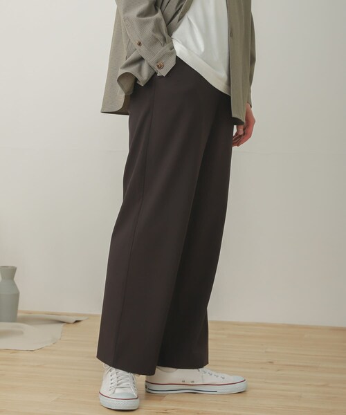 SENSE OF PLACE by URBAN RESEARCH（センスオブプレイスバイアーバンリサーチ）の「【Sサイズ/WEB・一部店舗限定】ワイドスラックス（その他・メンズ・GRAY/BROWN/BLACK/GREIGE・S/M/L）」の3枚目の写真