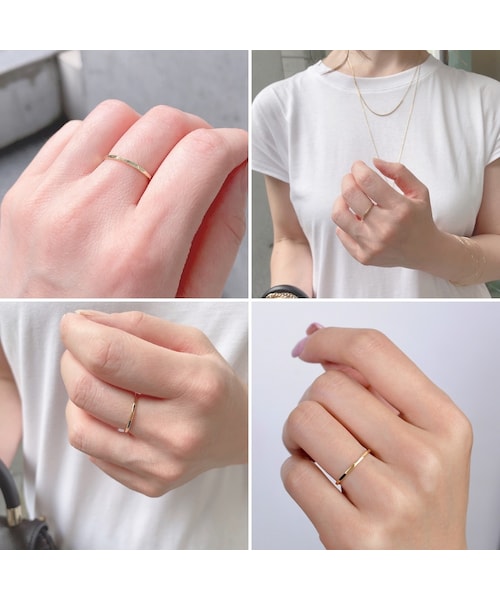 two ply（トゥープライ）の「トゥー プライ 543 ハンマー ツチ目 リング ピンキーリング（リング・レディース・ゴールド・マイナス5号から13号）」の3枚目の写真