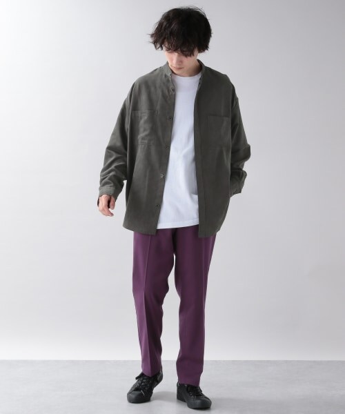 RAGEBLUE（レイジブルー）の「TRストレッチ/ナローテーパードスラックスパンツ（パンツ・ホワイト/ブラック/ベージュ/ブラウン/【WEB限定】グリーン/ブルー/【WEB限定】パープル・S/M/L）」の20枚目の写真