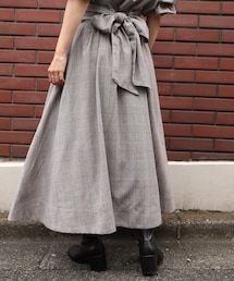 one after another NICE CLAUP | チェック柄美シルエットリボンスカート(スカート)