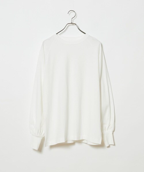 CIAOPANIC(チャオパニック)の「度詰めラグランBIGシャツ(Tシャツ/カットソー・レディース・ホワイト/ローズ/ブラウン/ブラック・F)」の2枚目の写真