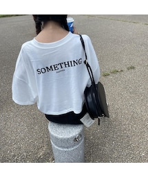 copine | 5分袖ロゴショートTシャツ(3color）(Tシャツ/カットソー)