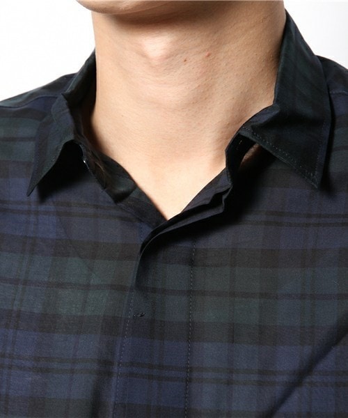 603（ロクマルサン）の「603  タータンチェックビックロングシャツ（シャツ/ブラウス・メンズ・ブラック・FREE）」の5枚目の写真