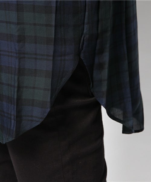 603（ロクマルサン）の「603  タータンチェックビックロングシャツ（シャツ/ブラウス・メンズ・ブラック・FREE）」の7枚目の写真