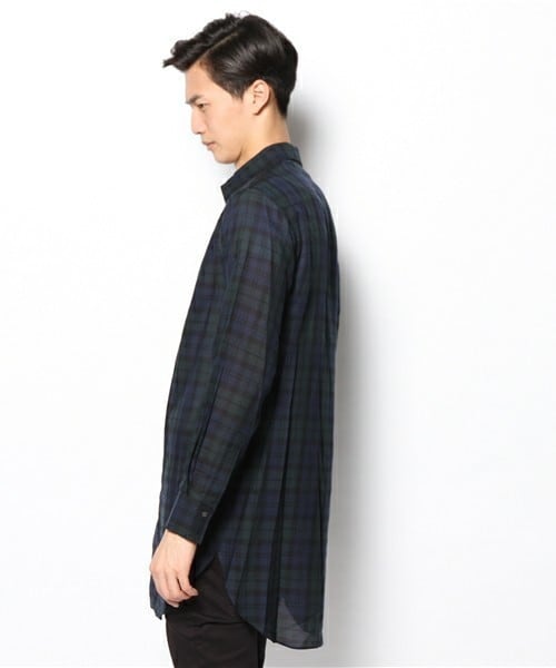 603（ロクマルサン）の「603  タータンチェックビックロングシャツ（シャツ/ブラウス・メンズ・ブラック・FREE）」の3枚目の写真