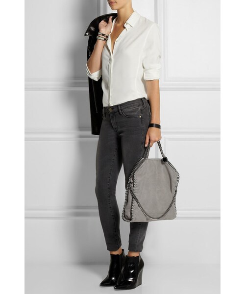 STELLA McCARTNEY（ステラマッカートニー）の「Stella McCartney Falabella faux brushed-leather shoulder bag（クラッチバッグ・レディース・Gray）」の7枚目の写真